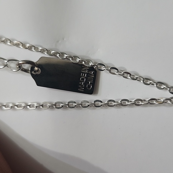 Coach Watermelon Pendant Necklace - Pink and Green On Unbranded Chain W/Studs - Picture 7 of 9